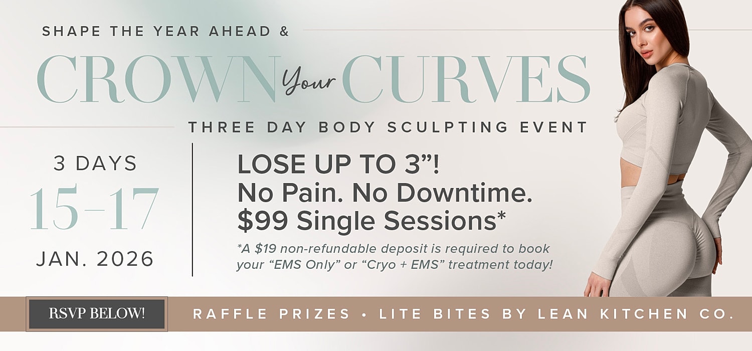 Body sculpting event promotional banner.